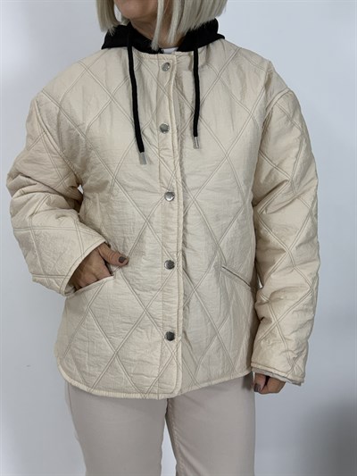 5841 KAPÜŞONLU SWEAT GARNİLİ KAPİTONE MONT