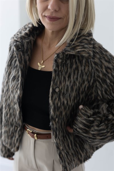 6206 SAKALLI LEOPAR CEKET