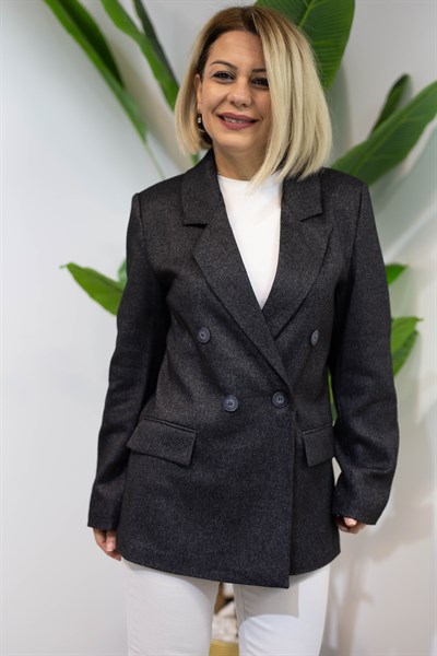 6217 DİYAGONEL DOKU, 4 DÜĞME BLAZER CEKET
