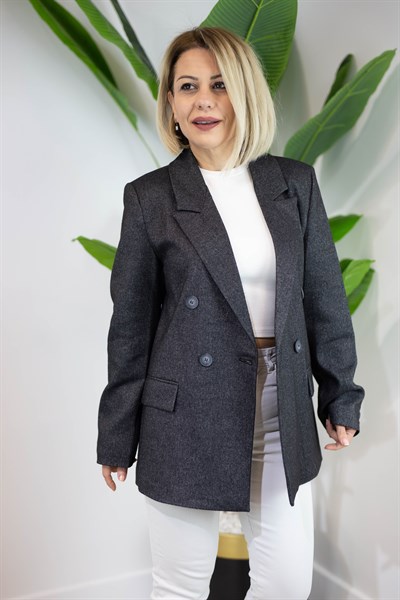 6217 DİYAGONEL DOKU, 4 DÜĞME BLAZER CEKET