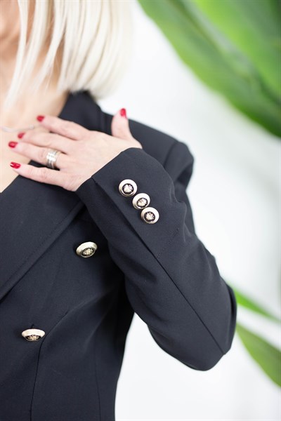 6228 GOLD 6 DÜĞMELİ, BEL OTURTMALI BLAZER CEKET