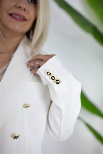 6228 GOLD 6 DÜĞMELİ, BEL OTURTMALI BLAZER CEKET
