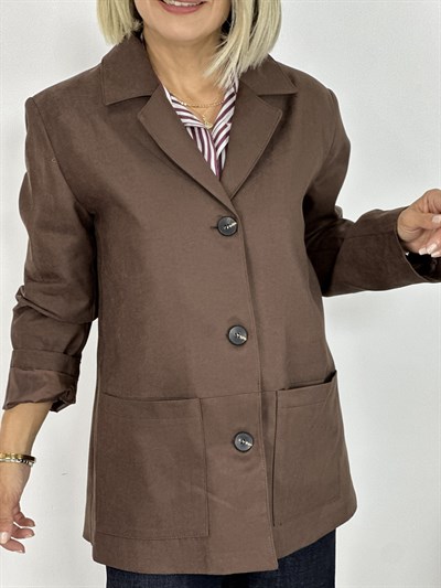 6291 İRİ CEP, SÜET BLAZER CEKET