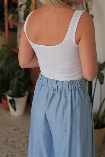 6298 ÖN KAPAKLI PİLELİ PANTOLON