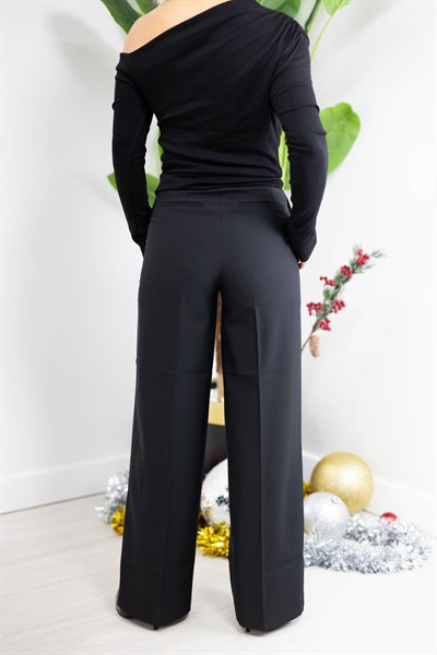 6428 YANLARI GOLD DÜĞME, BOL PAÇA PANTOLON