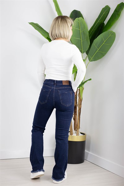 7403 PAÇA PÜSKÜLLÜ MİNİ FLARE JEAN