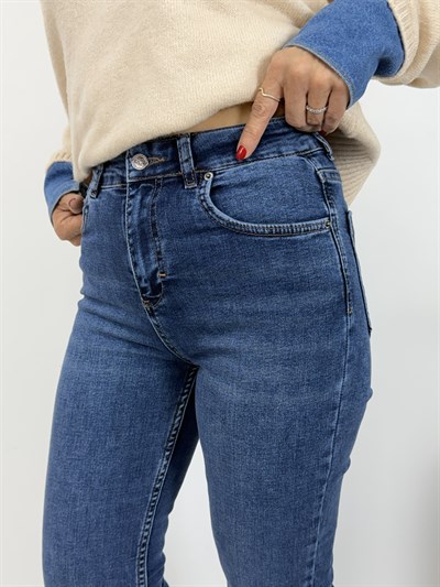 7403 PAÇA PÜSKÜLLÜ MİNİ FLARE JEAN