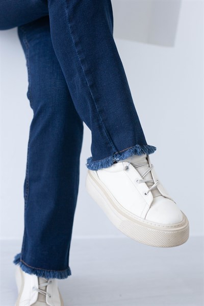 7403 PAÇA PÜSKÜLLÜ MİNİ FLARE JEAN