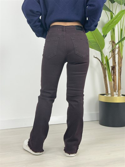 7403 PAÇA PÜSKÜLLÜ MİNİ FLARE JEAN