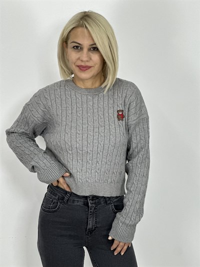 7719 AYICIK NAKIŞ, SAÇ ÖRGÜ, BEL BOY TRİKO