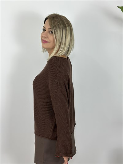 804 KAYIK YAKA, RİBANA ÖRGÜ TRİKO