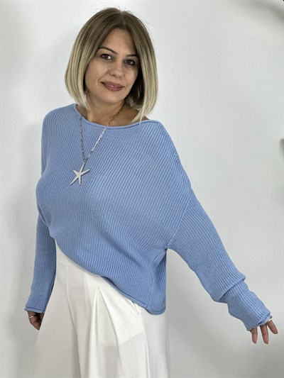 804 KAYIK YAKA, RİBANA ÖRGÜ TRİKO