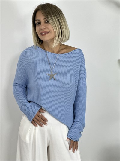 804 KAYIK YAKA, RİBANA ÖRGÜ TRİKO