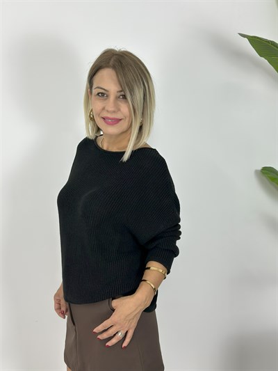 804 KAYIK YAKA, RİBANA ÖRGÜ TRİKO