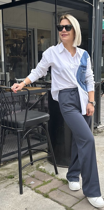 8054 JEAN GARNİ GÖMLEK