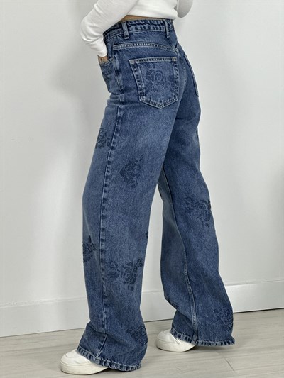 8062 GÜL TAŞ İŞLEME, WİDE LEG JEAN