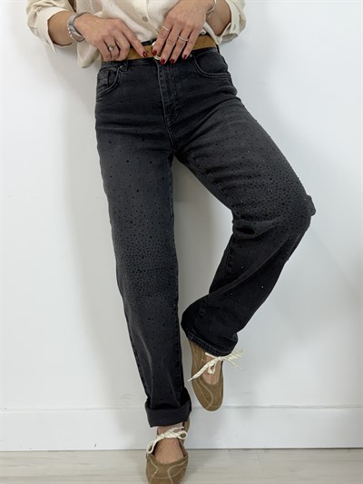 8117 Taşlı, Mom Fit, Parla Jean Pantolon