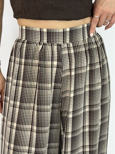8231 Ekoseli, Paça Lastikli, Şalvar Pantolon