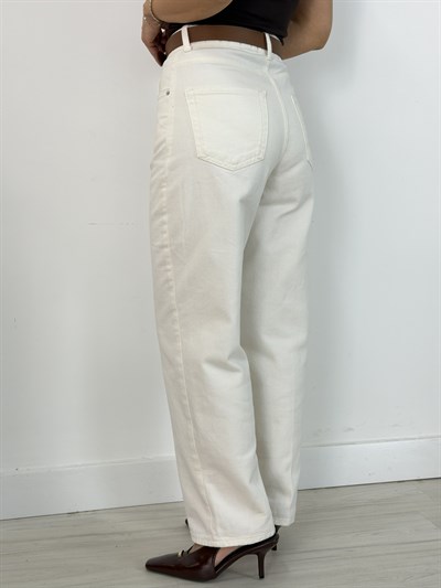8273 Alya, Kemerli, Straight Fit Jean Pantolon
