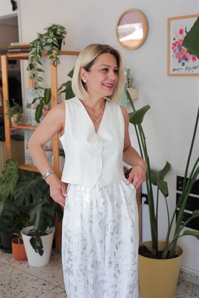 8536 VARAK DESEN BOL PAÇA KETEN PANTOLON