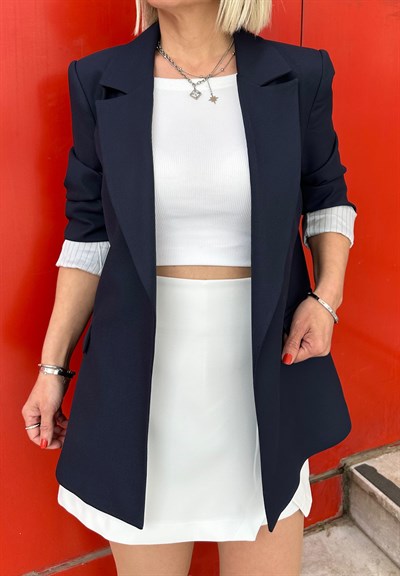 9300 İÇ ASTAR ÇİZGİLİ BLAZER CEKET