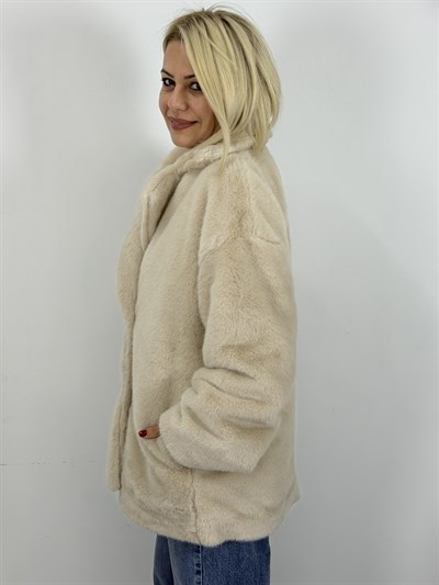 9621 KRUVAZE YAKA, 4 DÜĞME, PELUŞ KABAN
