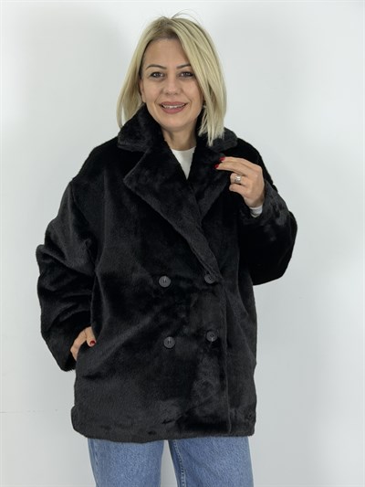 9621 KRUVAZE YAKA, 4 DÜĞME, PELUŞ KABAN