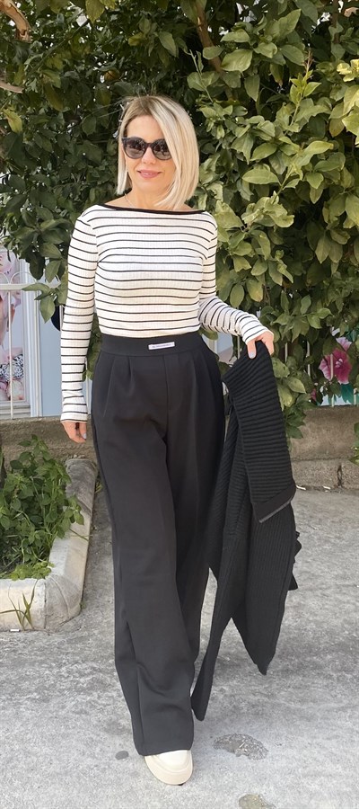 BEL LASTİK DETAY PALAZZO 091