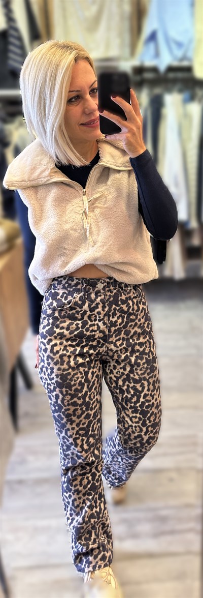 LEOPAR KESİN PAÇA JEAN PANTOLON 520L