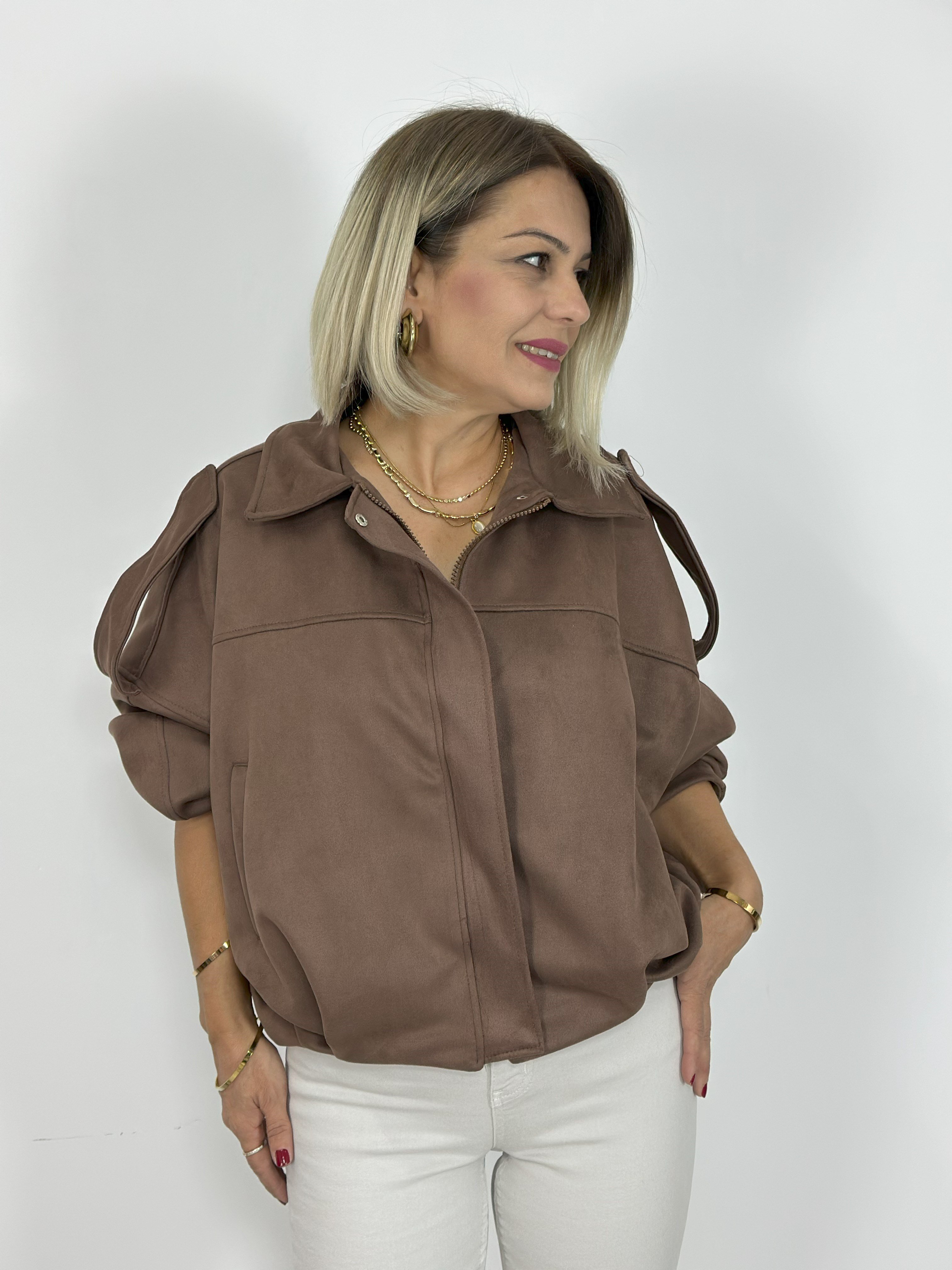 0101 ZR MODEL, YARASA KOL, APOLETLİ, BOMBER, NUBUK MONT