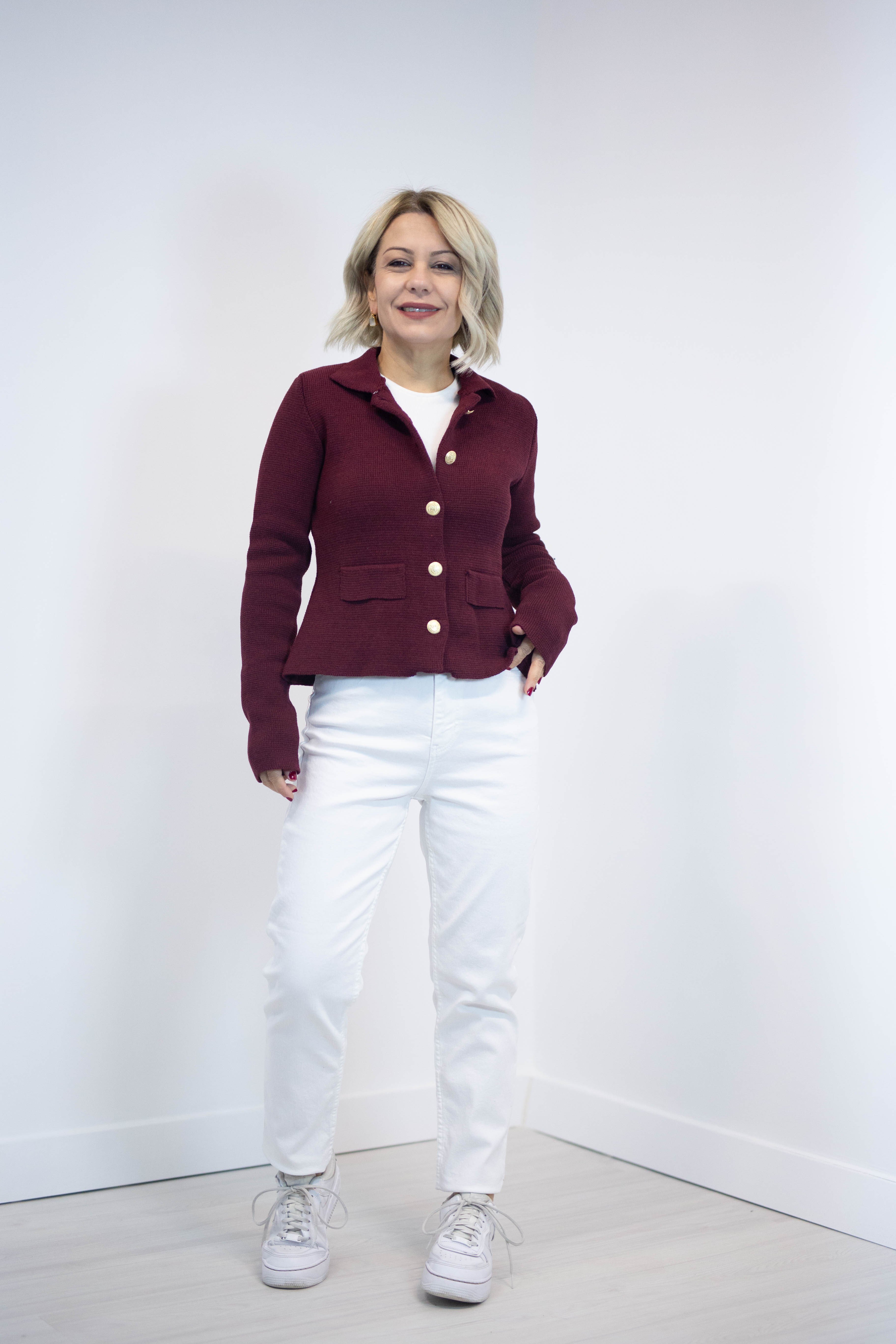 1104 POLO YAKA, GOLD DÜĞME, ÇELİK ÖRGÜ HIRKA