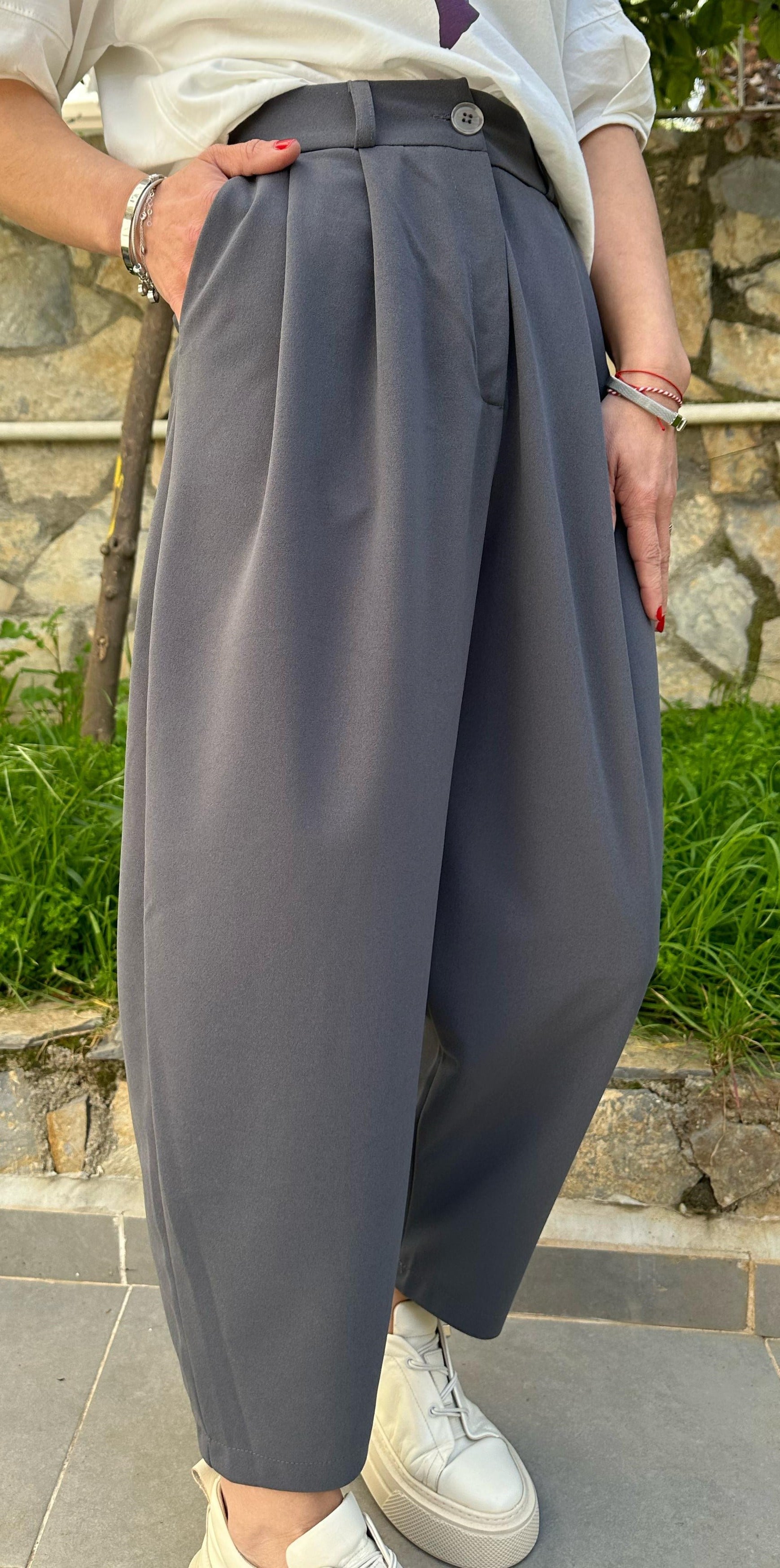 309 BEL KEMER PİLE DETAY BALON KESİM PANTOLON