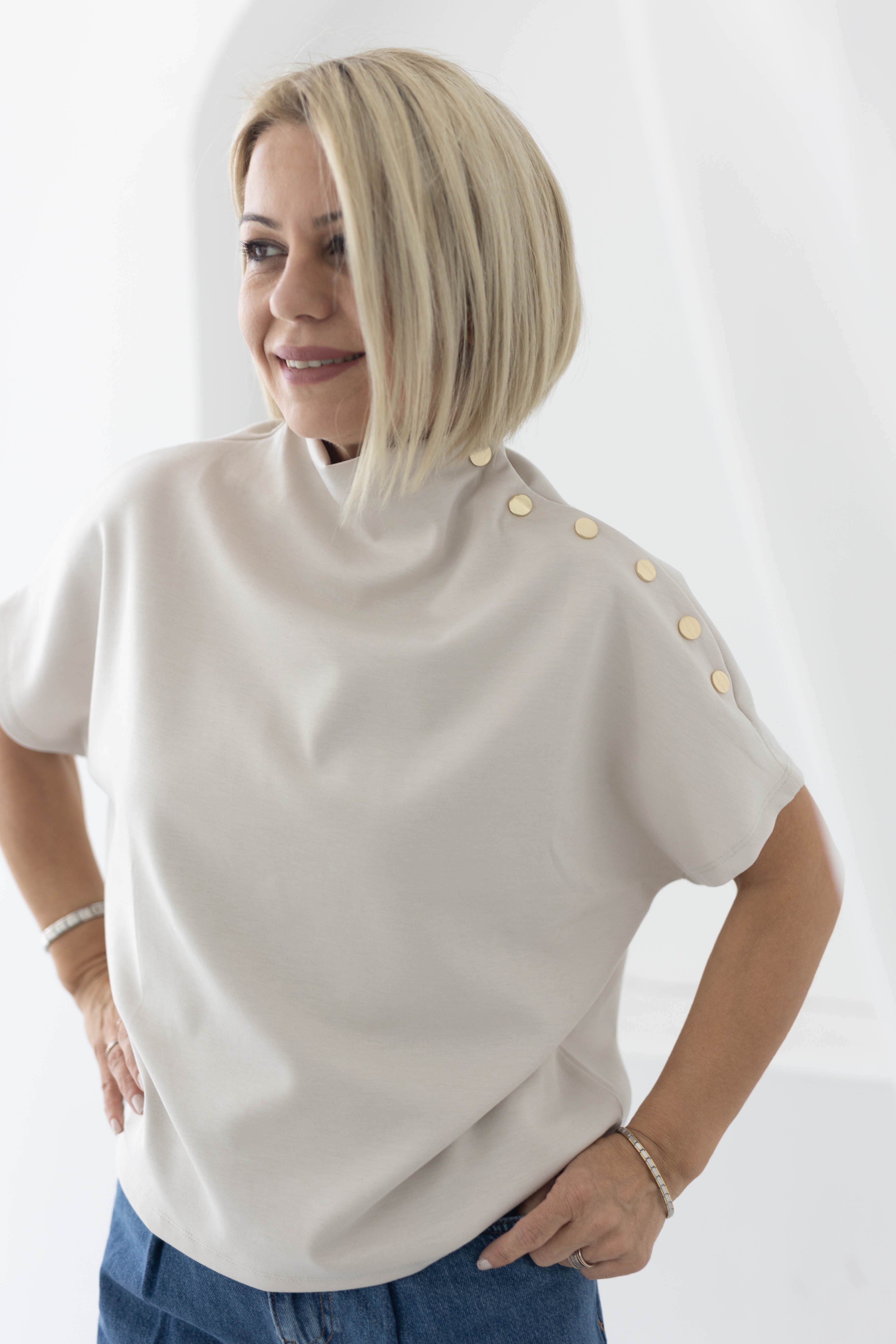 443 NW DİK YAKA, YAKA ÇITÇIT, KISAKOL MODAL SWEAT