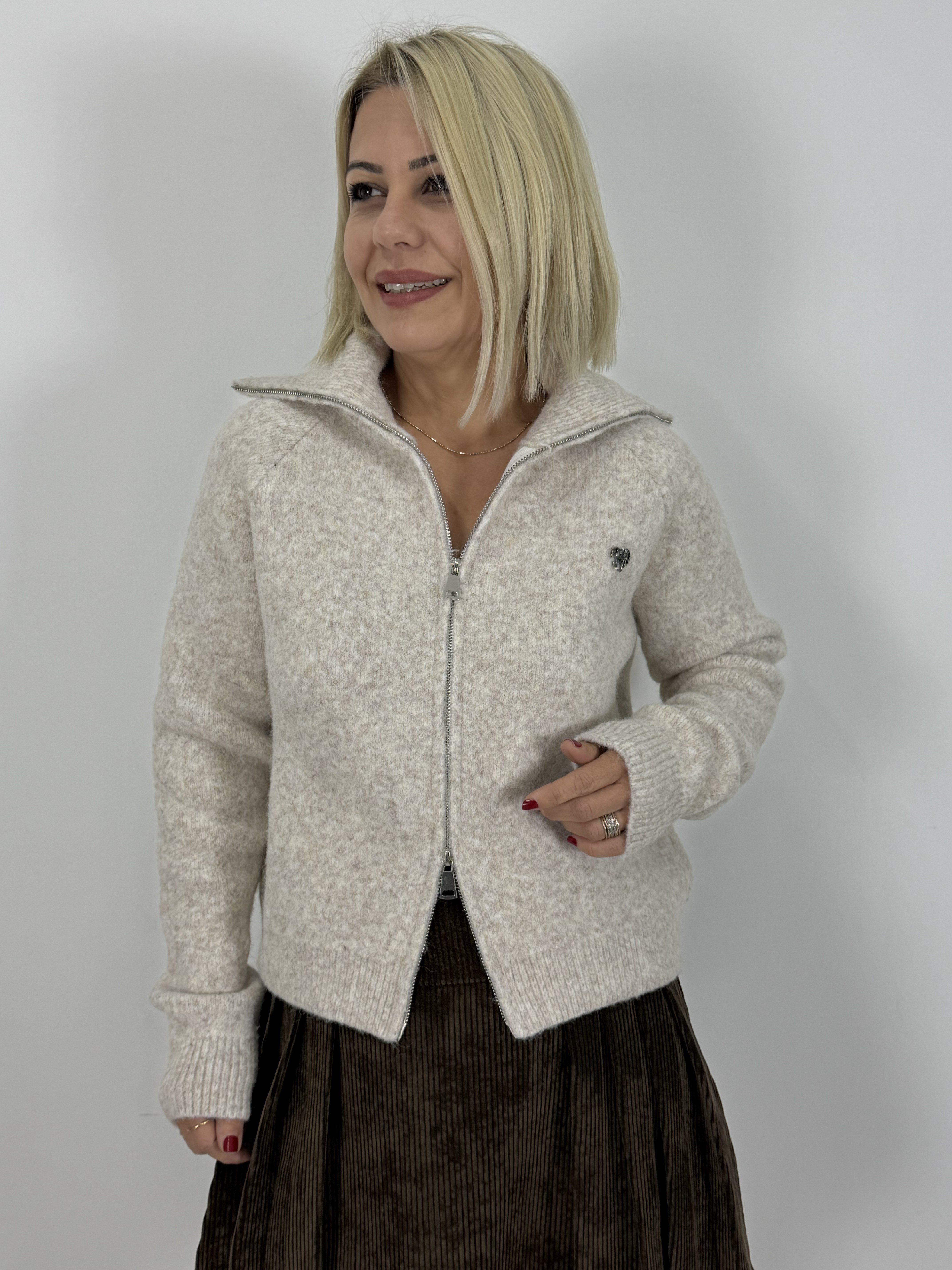 5101 DİK YAKA, FERMUARLI HIRKA