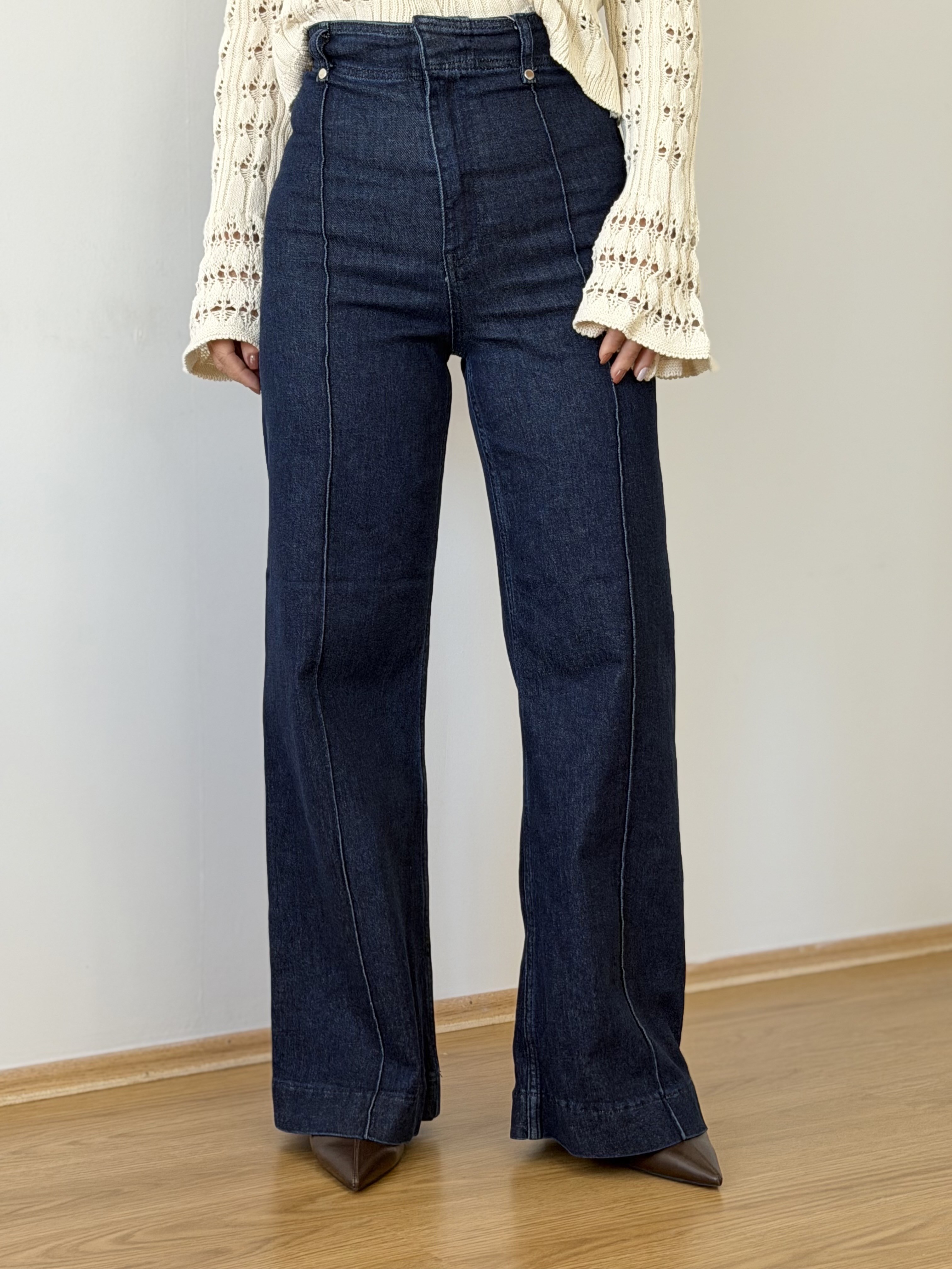 6689 Çimalı, Wide Leg Jean Pantolon