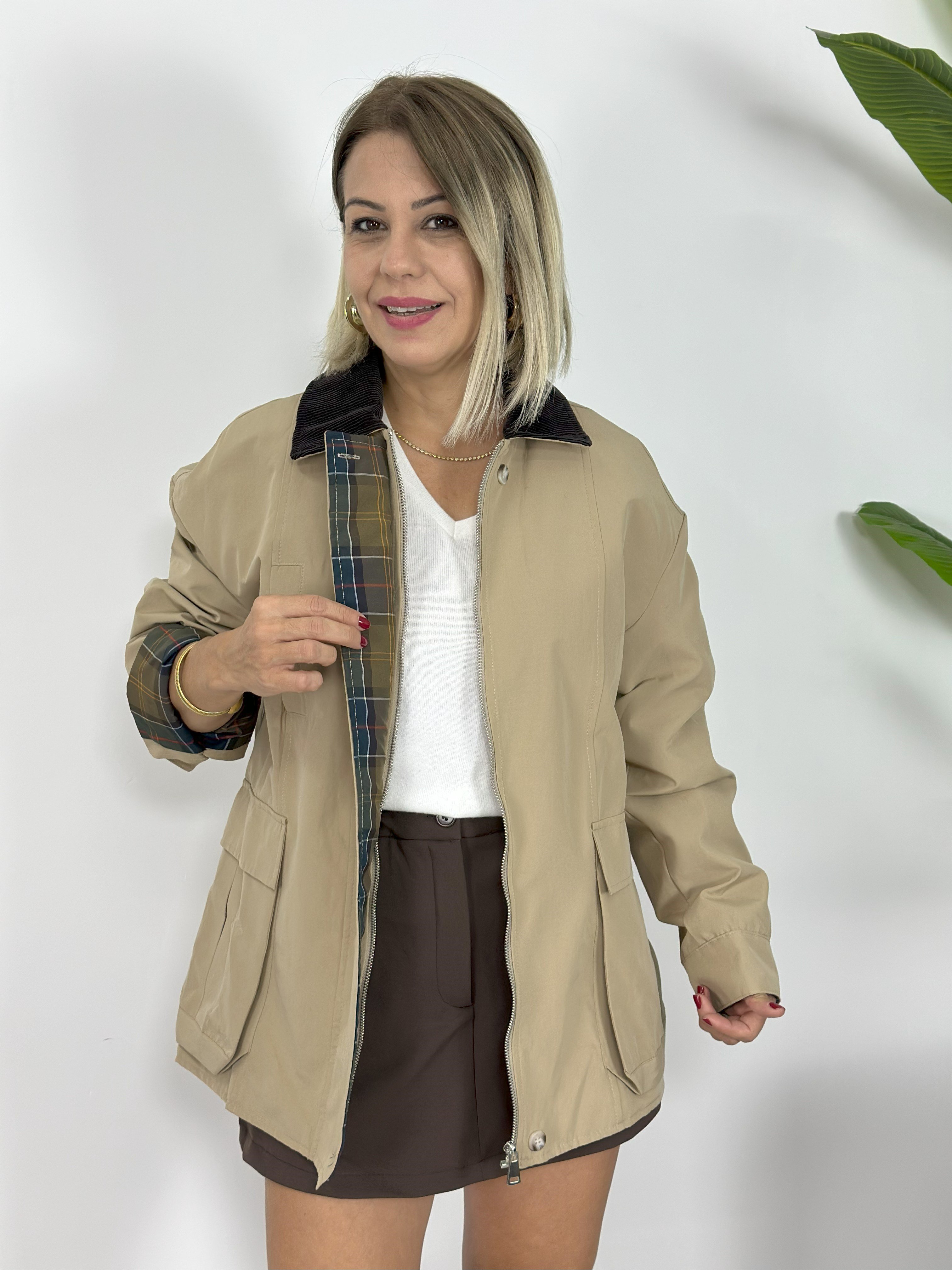 7095 KADİFE YAKA, EKOSE DETAY, TRENÇ MONT
