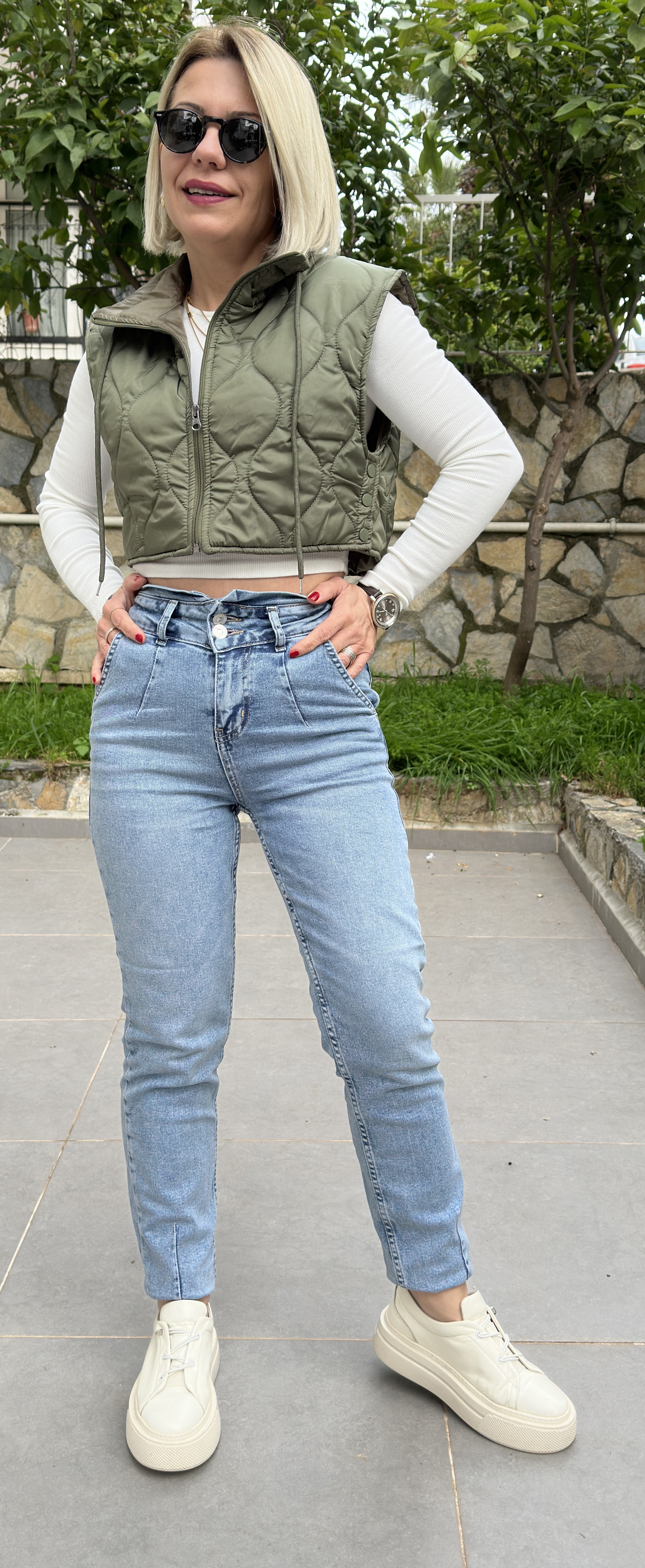7482 ÇİFT DÜĞME YAN CEP MOM JEAN