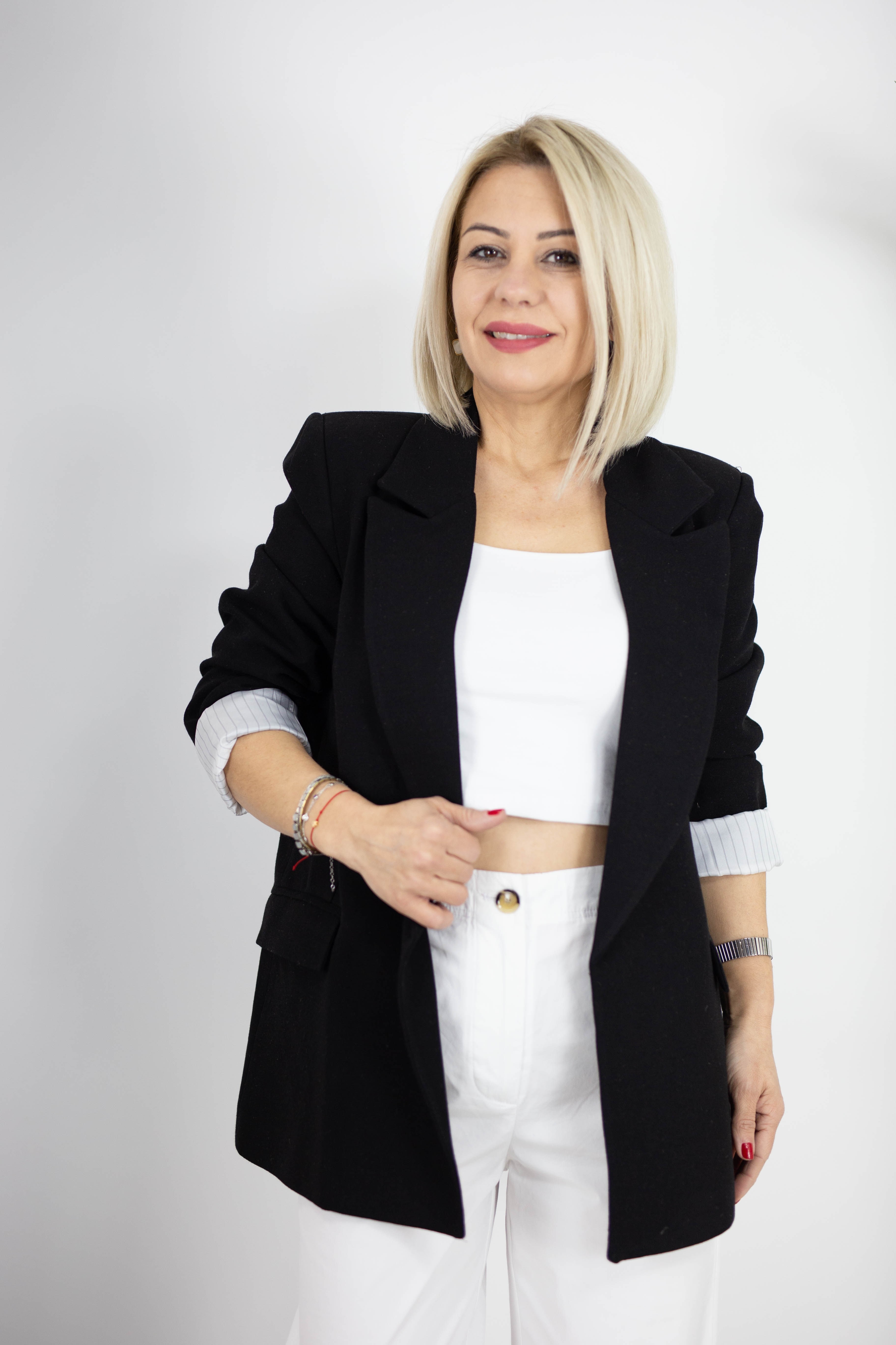 9158 ASTARI ÇİZGİLİ, RAHAT KALIP, KETEN BLAZER CEKET