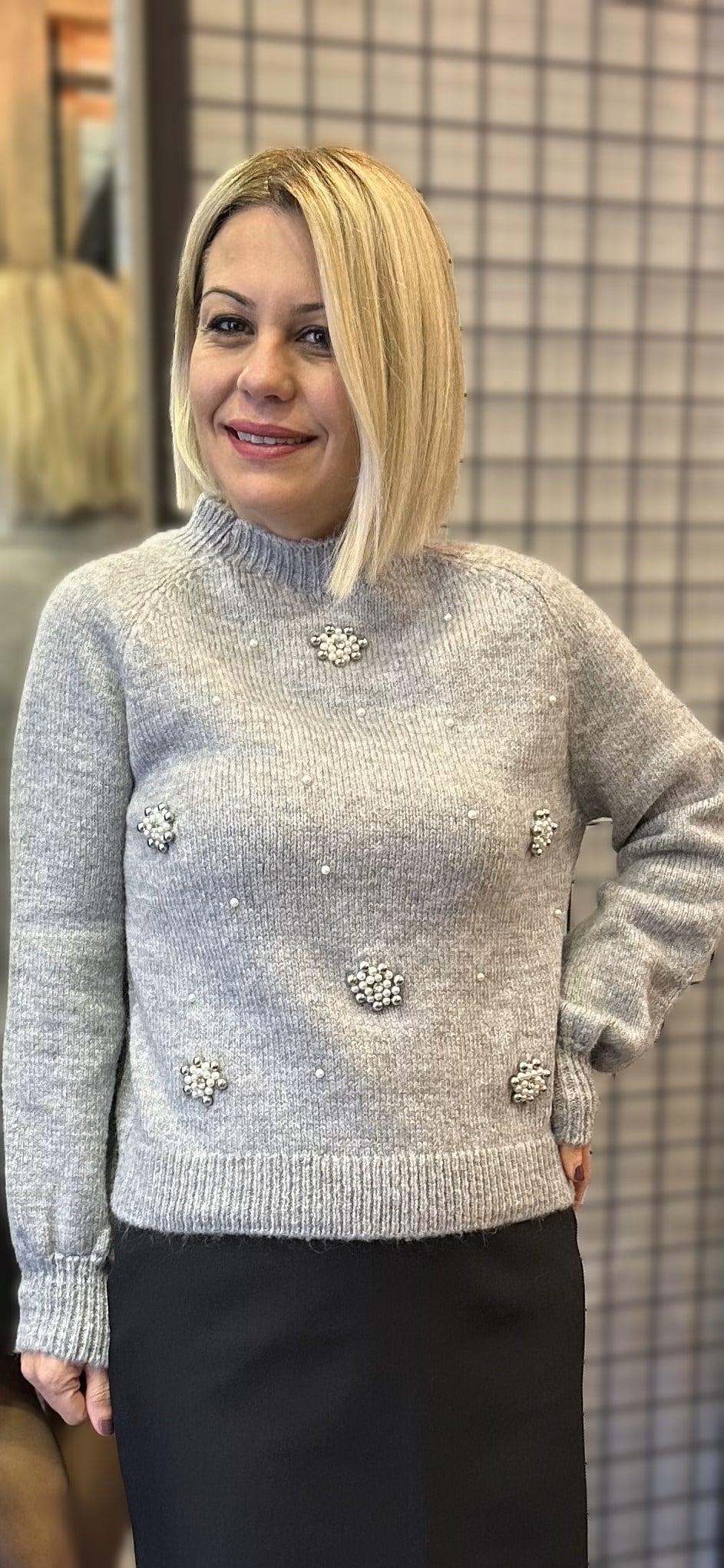 BARCOTLİNE TAŞ İŞLEMELİ TRİKO