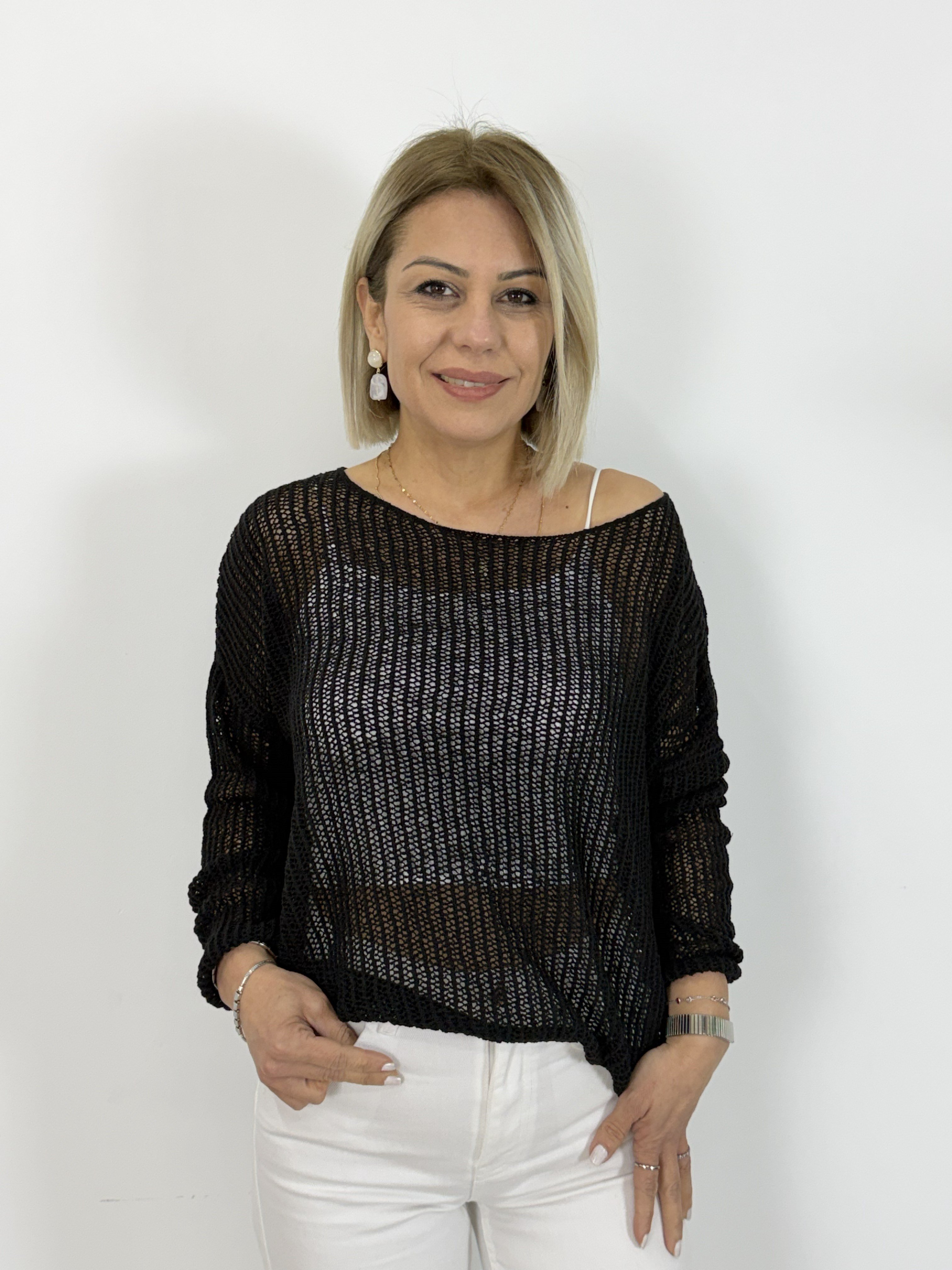ZR 102 Premium Seri, Uzun Kol, File Merseriz Bluz