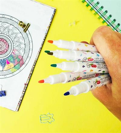 6lı Çift Taraflı Soft Renkli Keçeli Kalem