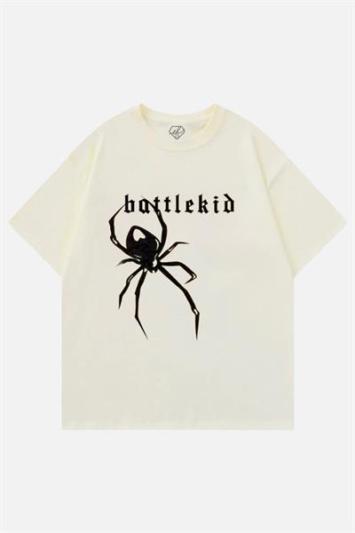 Bej Unisex Battlekid Spider T-Shirt
