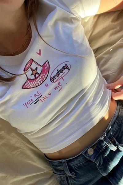 Beyaz Youre A Cowboy Like Me Crop