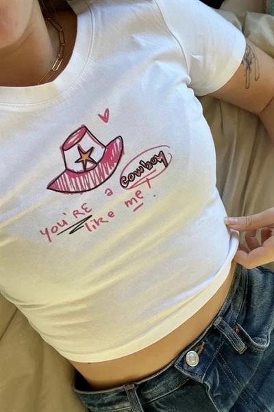 Beyaz Youre A Cowboy Like Me Crop