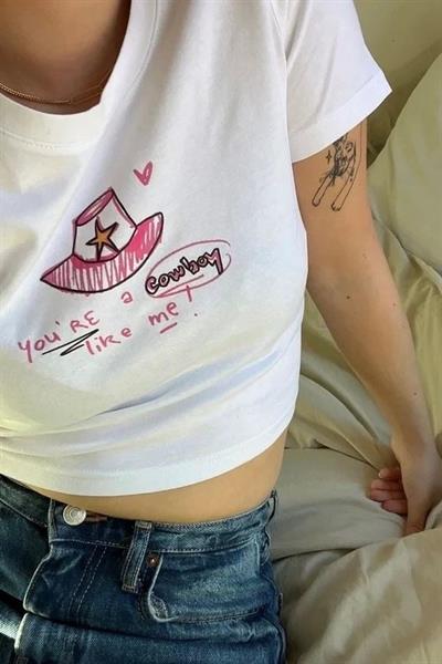 Beyaz Youre A Cowboy Like Me Crop