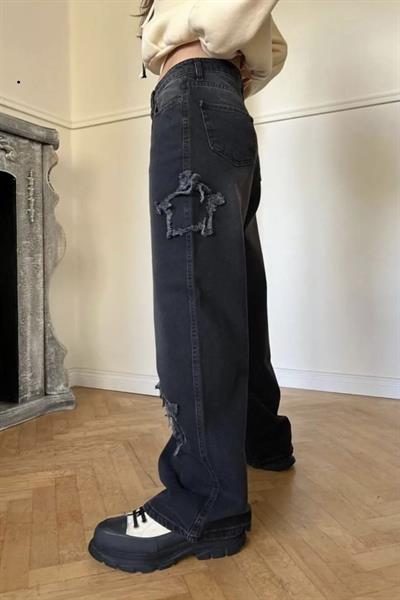 Füme Y2k Stars Patch Detay Jeans