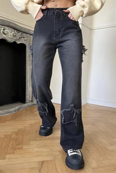 Füme Y2k Stars Patch Detay Jeans