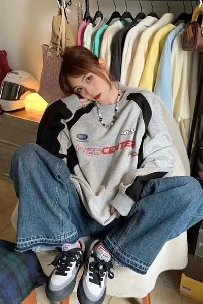 Gri Kol Detay F426 Center Şardonlu Sweatshirt