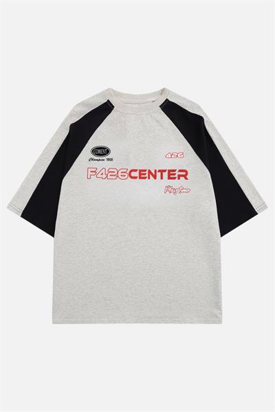 Gri Unisex Vintage Y2K F426 Center T-Shirt