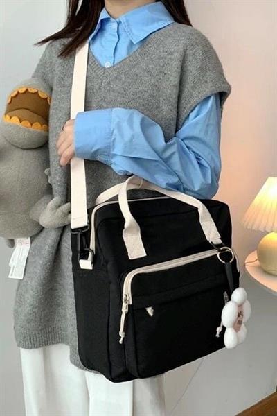 Siyah Dönüşebilen Sırt & Postacı Çanta